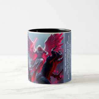St. Michael the Archangel Slays Satan 2-Tönige Tas Zweifarbige Tasse