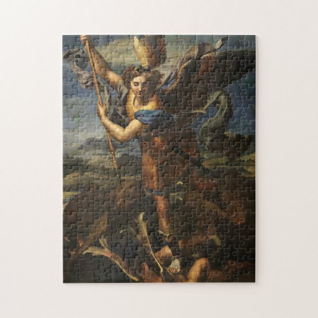 St Michael und das Satan - RAPHAEL Puzzle (Vertikal)