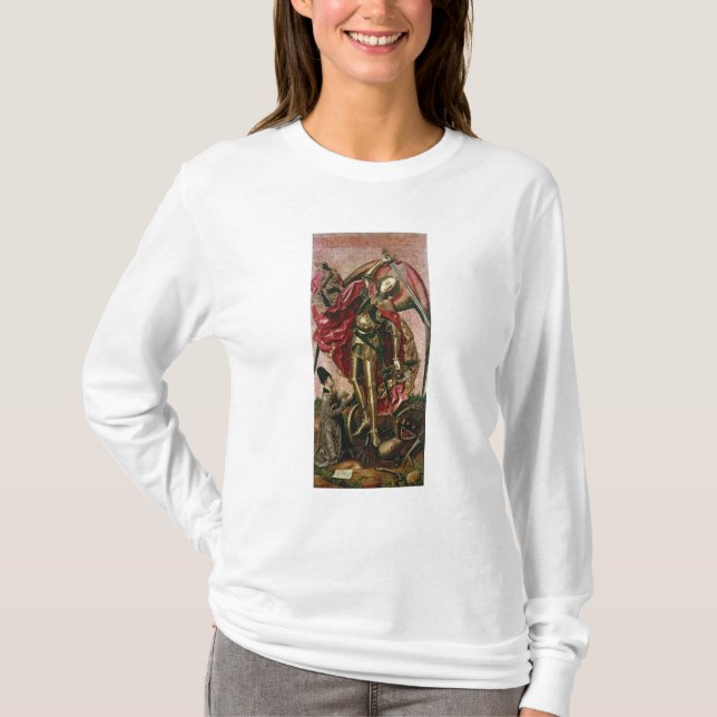 St Michael und der Drache T-Shirt (Vorderseite)