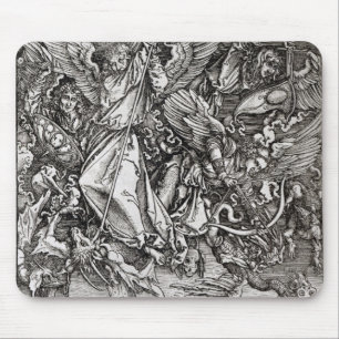 St Michael und der Drache, von einem Latein Mousepad