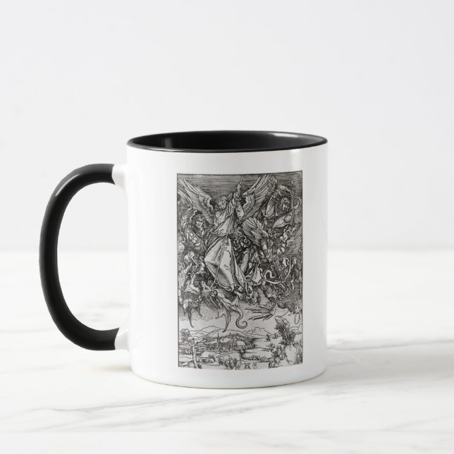 St Michael und der Drache, von einem Latein Tasse (Links)