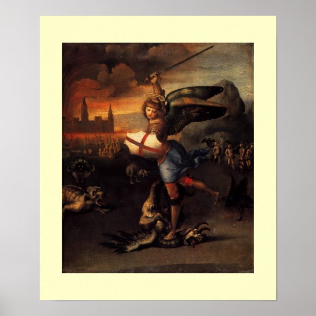 St MICHAEL UND DER DRAGON Poster (Vorne)