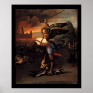 St MICHAEL UND DER DRAGON Poster