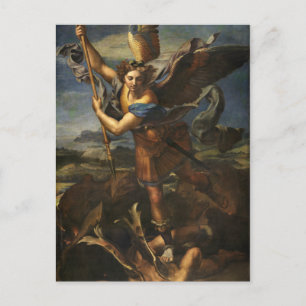 St. Michael und der Satan - Raphael Postkarte