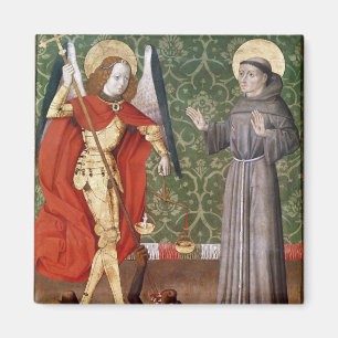 St Michael und St Francis von Assisi, c.1480 Magnet