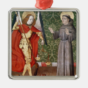 St Michael und St Francis von Assisi, c.1480 Ornament Aus Metall
