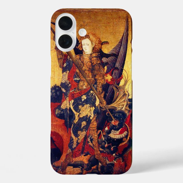 St. Michael Vanquishing Devil as Mittelalterlicher Case-Mate iPhone Hülle (Rückseite)