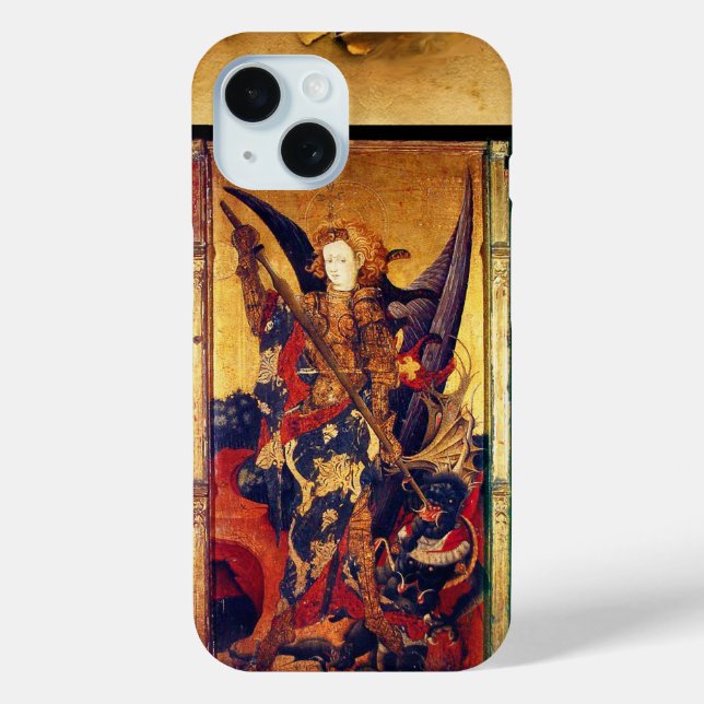 St. Michael Vanquishing Devil as Mittelalterlicher Case-Mate iPhone Hülle (Rückseite)
