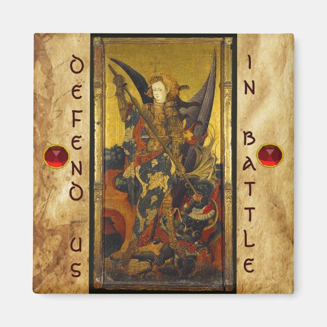St. Michael Vanquishing Devil as Mittelalterlicher Magnet (Vorne)