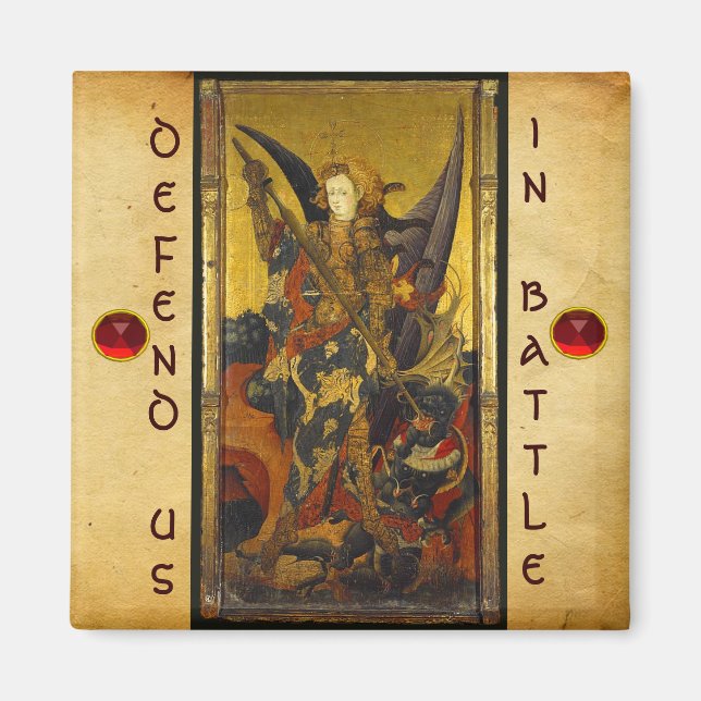 St. Michael Vanquishing Devil as Mittelalterlicher Magnet (Vorne)