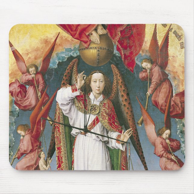 St Michael, welches die Soule wiegt Mousepad (Vorne)