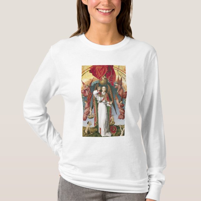 St Michael, welches die Soule wiegt T-Shirt (Vorderseite)