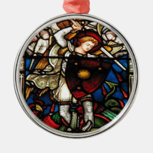 ST- MICHAELerzengel Silbernes Ornament