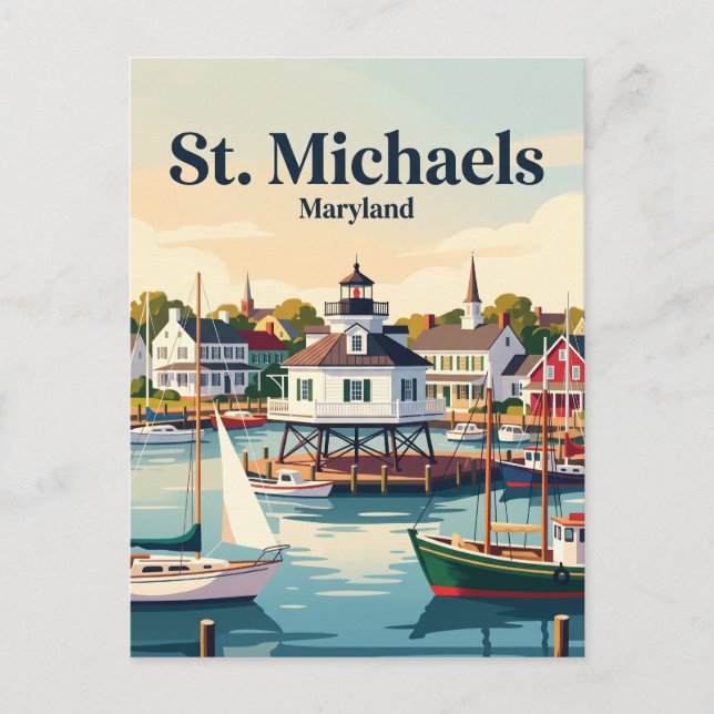 St. Michaels Maryland Postkarte (Vorderseite)