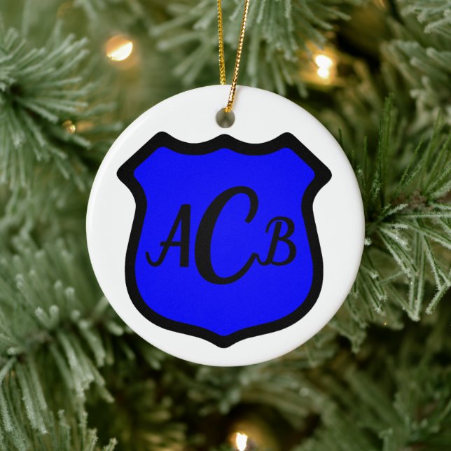 St. Michael's Shield (Art. 1) Circular Keramik Ornament (Baum)