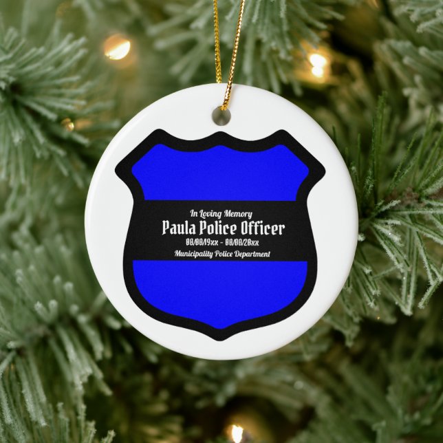 St. Michael's Shield (Art. 3) Circular Keramik Ornament (Baum)