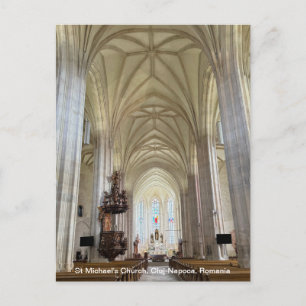 St. Michaelskirche, Cluj-Napoca, Rumänien, auf ein Feiertagspostkarte