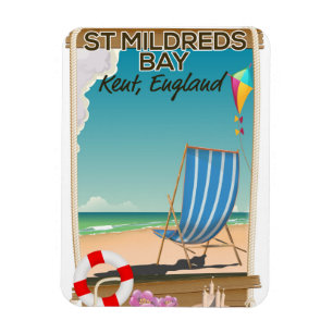 St Mildreds Bay Kent England Reiseplakat Magnet
