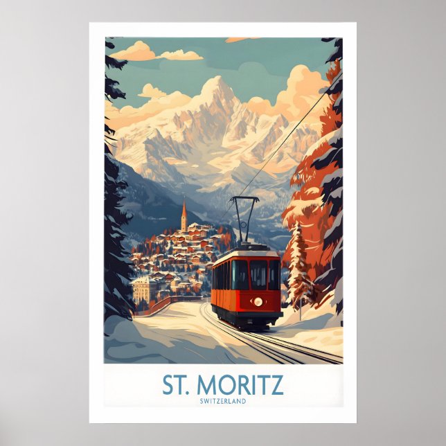 St Moritz Poster Schweiz 1 (Vorne)