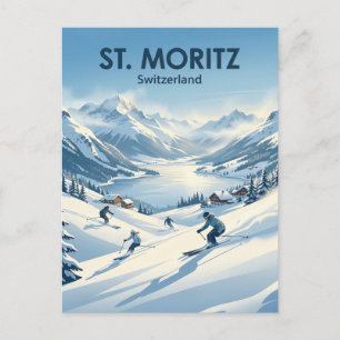 St. Moritz Schweiz Postkarte