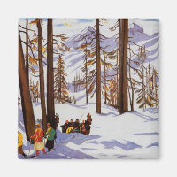St. Moritz Vintage Skifahrer Alpine Eleganz Kunst