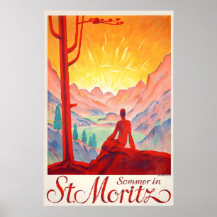St Moritz Wanderberge Schweizer Alpen Schweiz Poster