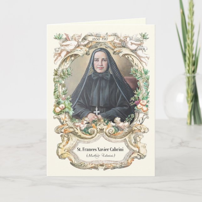 St. Mother Cabrini Katholische Religiöse Nun Gebet Karte (Vorderseite)