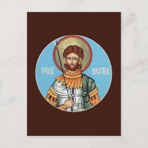 St. Nestor Thessolonica Gebetskarte Postkarte