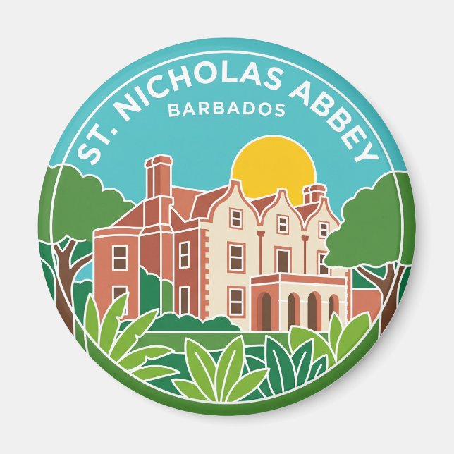 St. Nicholas Abbey Barbados Magnet (Vorne)