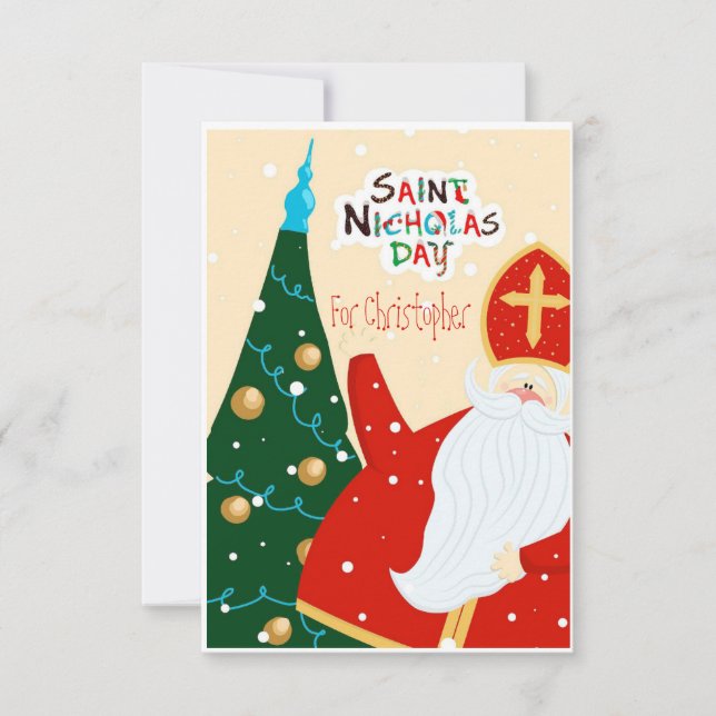 St. Nicholas Day gratuliert Dankeskarte (Vorderseite)