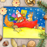 St. Nicholas Day Postcard von Nicole Janes