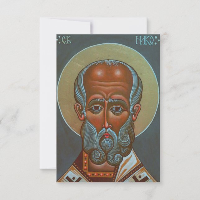 St. Nicholas, der Wonderworker Dankeskarte (Vorderseite)