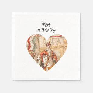 St. Nicholas Heart Sinterklaas St. Nick Tag Serviette