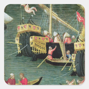 St. Nicholas Rette Mira von der Hungersnot Quadratischer Aufkleber