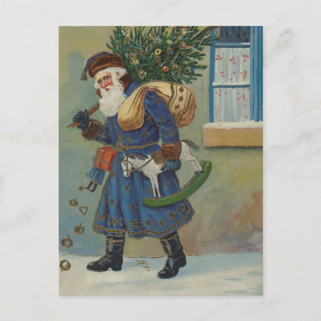 St. Nick | Vintager Urlaub Postkarte (Vorderseite)