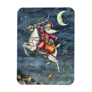 ST. NICK, WEISSER REINDEL, CHRISTMAS MAGIC MAGNET
