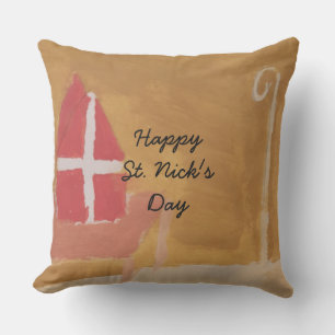 St. Nicks Tag Niederländische Sinterklaas Watercol Kissen