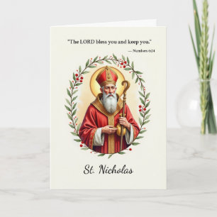 St. Nikolaus Gottes Frieden und Segen Karte