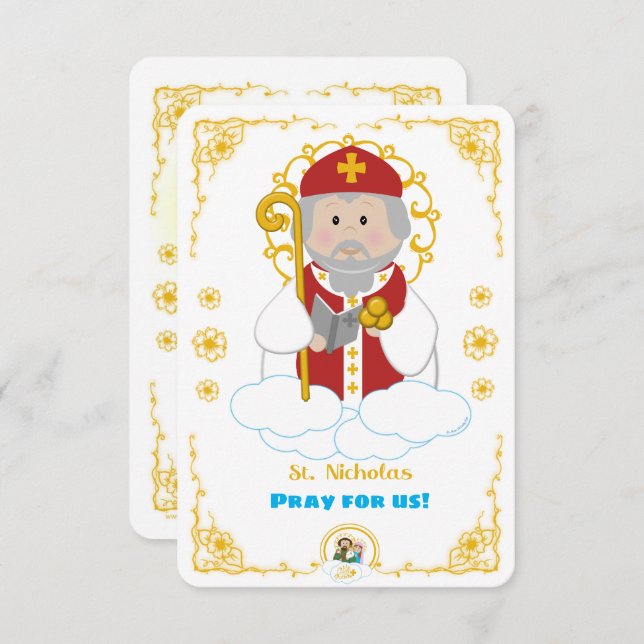 St. Nikolaus-Heilige Karte (Vorne/Hinten)