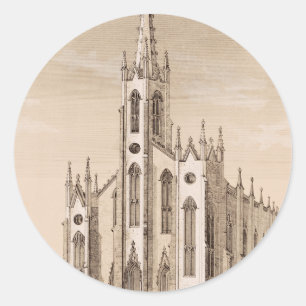 St. Nikolaus Kirche in New York City Runder Aufkleber