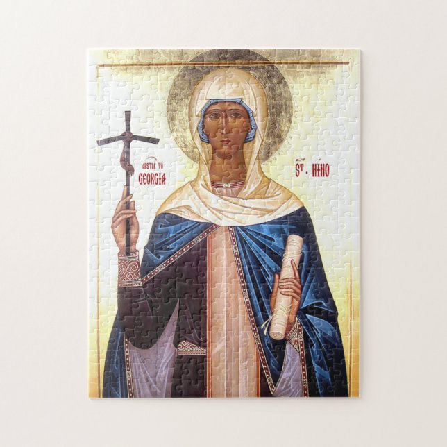 St. Nina Equal-to-the-Apostles Orthodox Icon Puzzle (Vertikal)