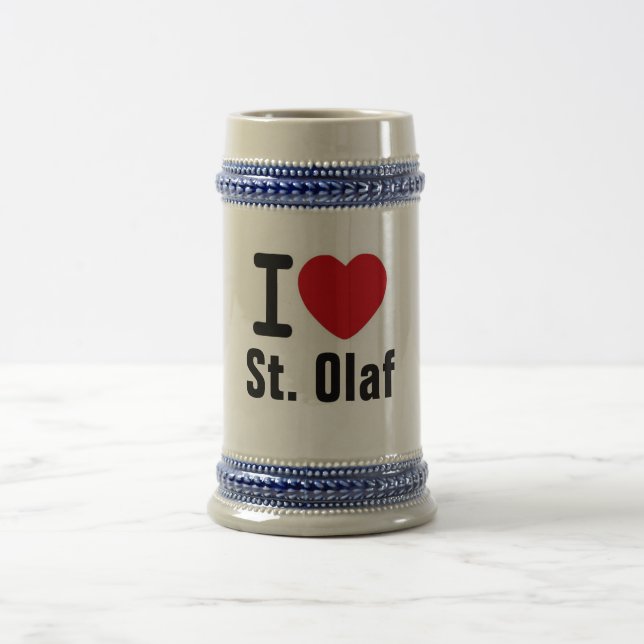 St. Olaf Stein Bierglas (Mittel)