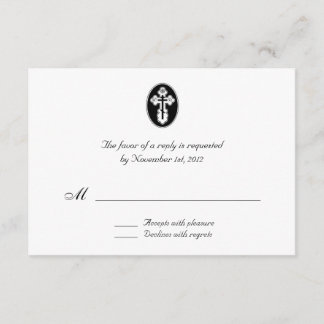 St. Olga Cross - Antwort auf Hochzeiten/RSVP-Karte