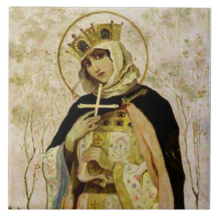 "St Olga" von Michail Nesterov Fliese