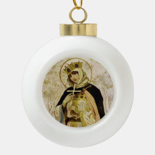 „St. Olga“ von Michail Nesterow Keramik Kugel-Ornament
