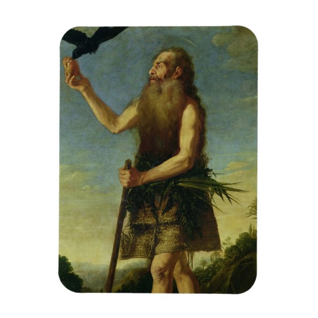 St. Onuphrius (Öl auf Leinwand) Magnet (Vertikal)