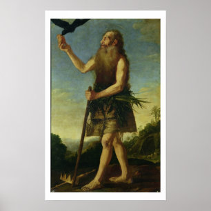 St. Onuphrius (Öl auf Leinwand) Poster