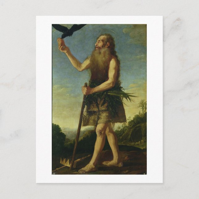 St. Onuphrius (Öl auf Leinwand) Postkarte (Vorderseite)