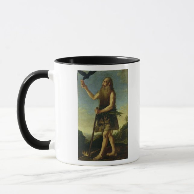 St. Onuphrius (Öl auf Leinwand) Tasse (Links)