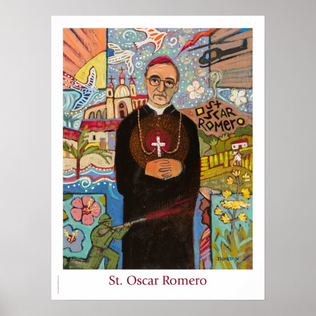 St. Oscar Romero katholisches Klassenposter Poster (Vorne)